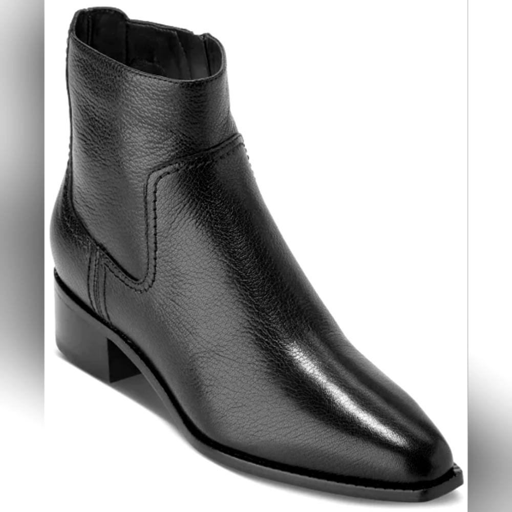 Size 7 - New COLE HAAN Nais Ankle Booties Black Leather